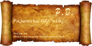 Pajenszky Dávid névjegykártya
